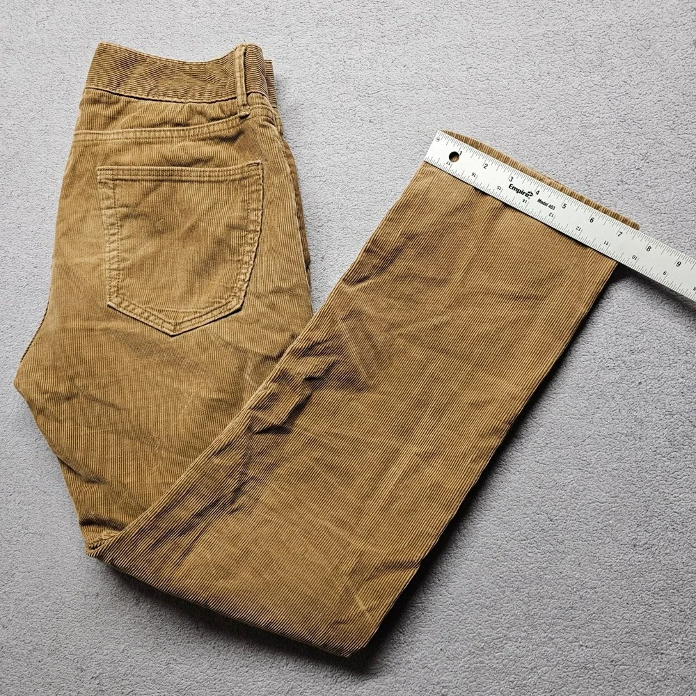 Banana Republic Mens 31x30 Corduroy‎ Pants Tan Pima Cotton Straight Leg 5-Pocket